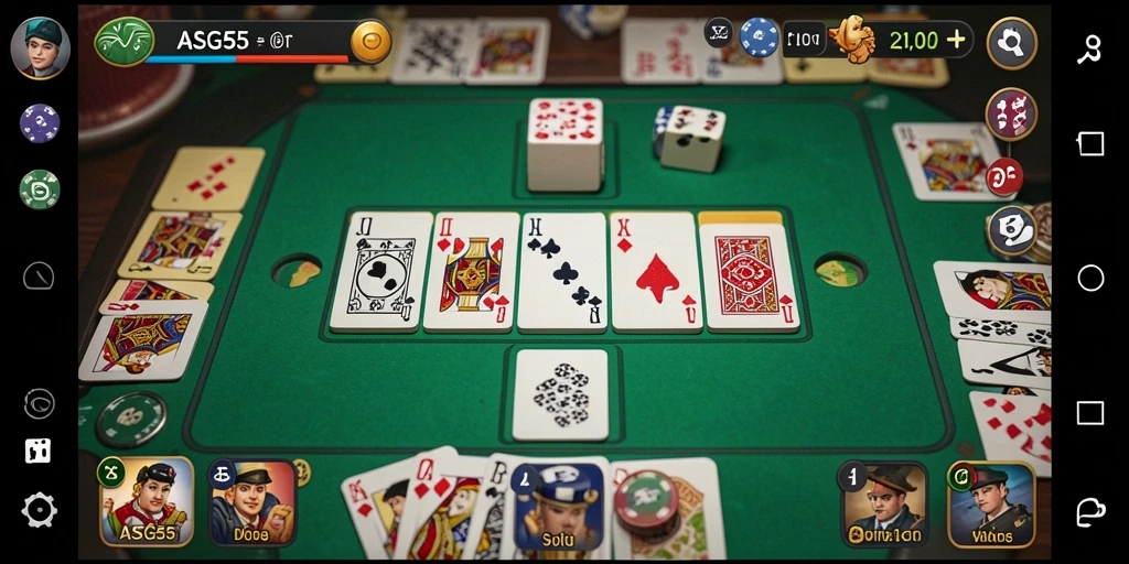 Tampilan gameplay seru dan interaktif dalam ASG55.