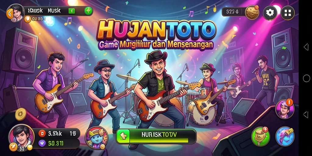 Tampilan gameplay HUJANTOTO yang menarik dan interaktif.