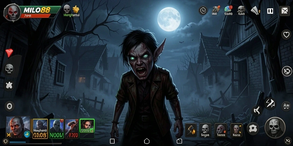 Screenshot menunjukkan suasana mencekam dari gameplay MILO88.