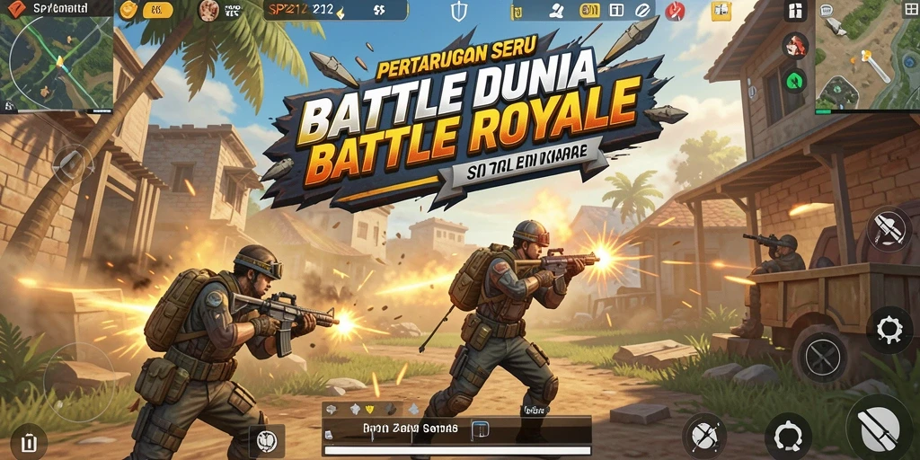Gameplay seru SP212 dalam pertarungan Battle Royale.